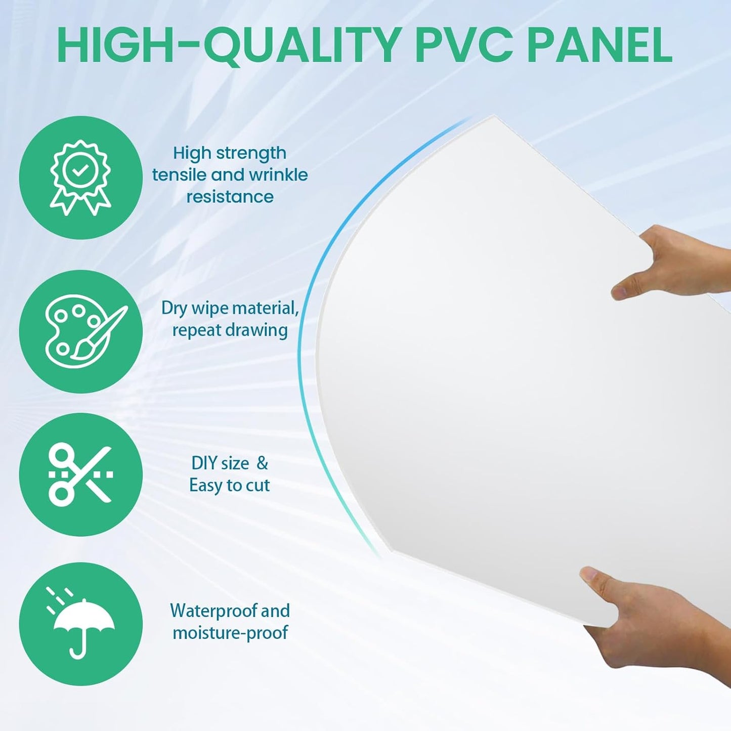 40 Pack 12" X 12" PVC Mat Board, Cuttable Waterproof Sign Board, Thick Backing Board for DIY Photo Frames, Graffiti Drawing Board, Art Mats, Poster Board, Carving Board