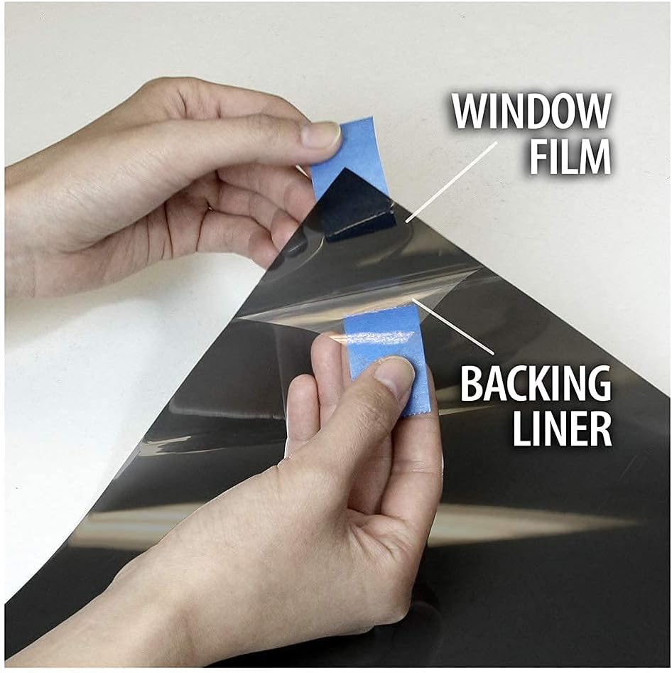 BDF EXNA20 Exterior Window Film Daytime Privacy and Sun Control Natural 20, Black (Dark) - 36in X 7ft