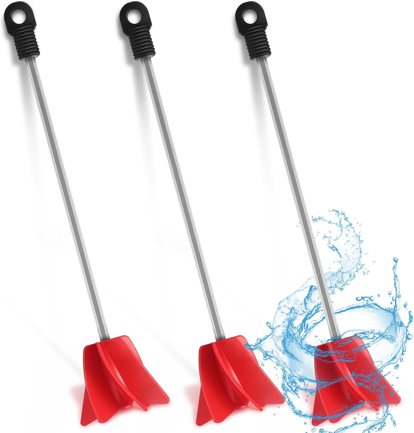 Loosh 3 Pcs 11 Inch Paint Stirrer for Drill, Paint Mixer Attachment, Helix Epoxy Mixer for Concrete Resin Silicone Stirrer Paddle Works with Most Drills