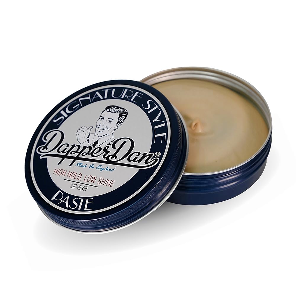 Dapper Dan Signature Style Paste, High Hold Low Shine Hair Paste for Men, For Short to Medium Length Hair, Reworkable Paste, Signature Cologne Fragrance, 3.38 fl oz