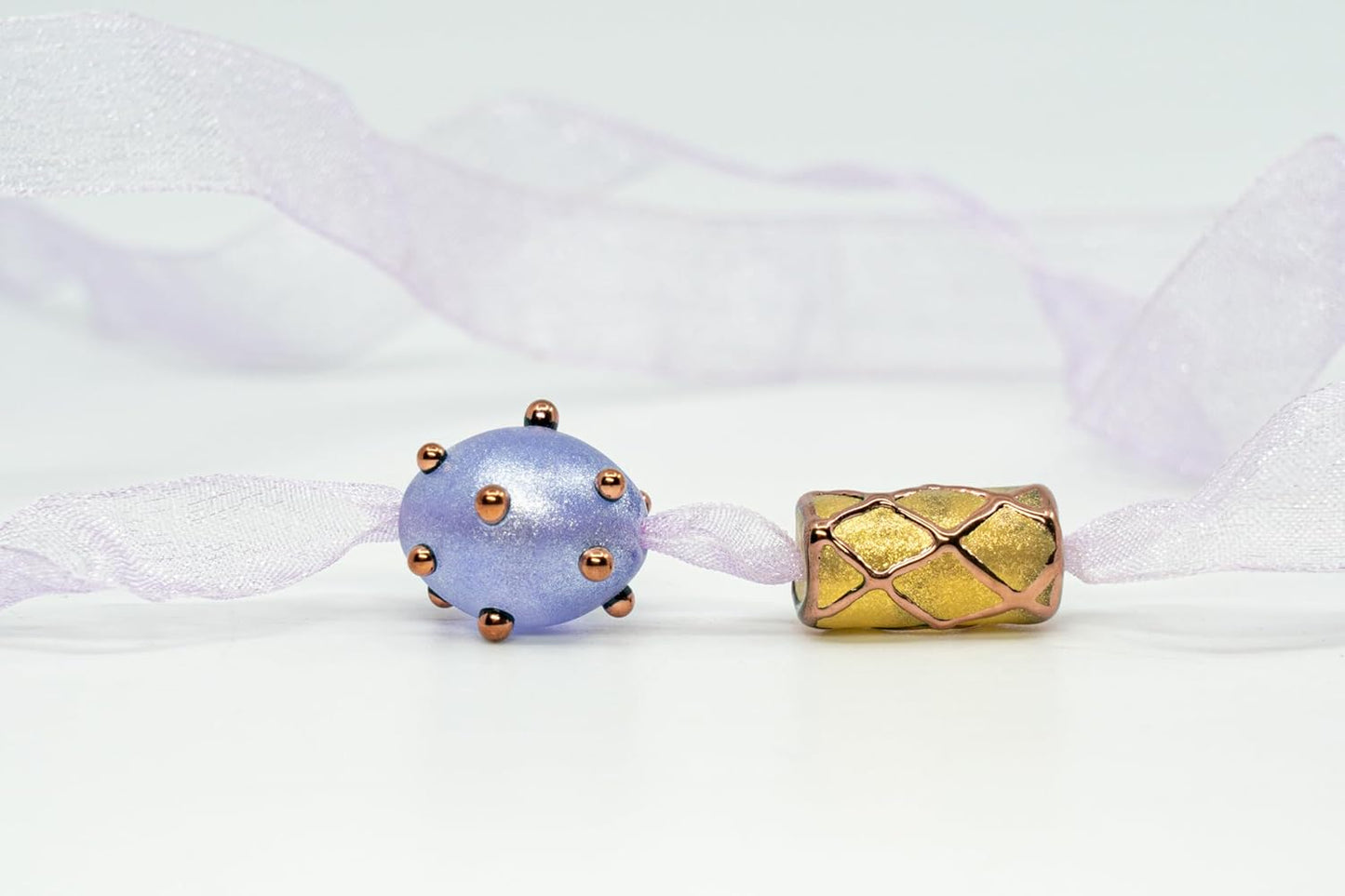 8 pcs Mix of Bohemia Lampwork Czech Glass Beads with Pearl Decorated Beads, Modern lampwork Design and Round Flower Beads, LW 002