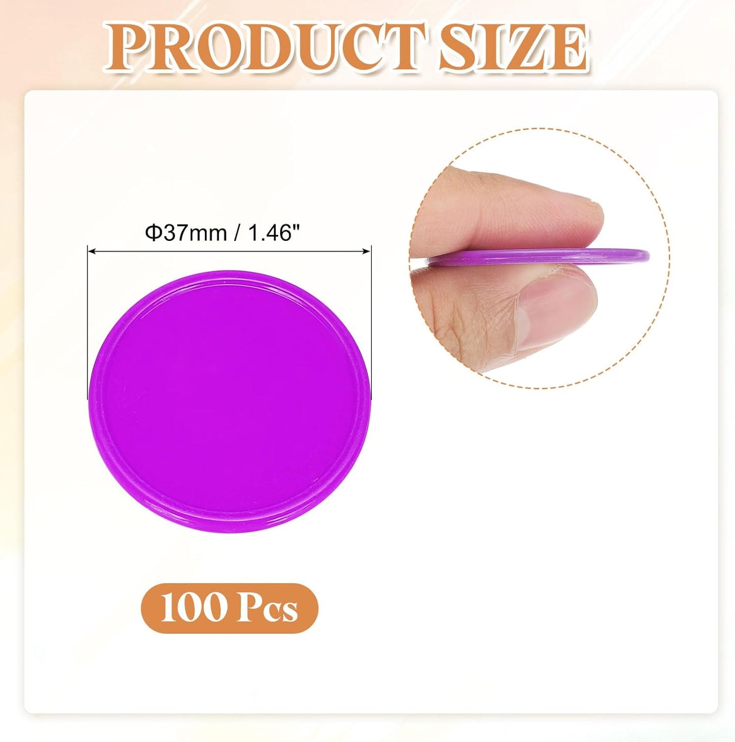 uxcell Plastic Poker Chips, Learning Counters Counting Counters Disks Markers Opaque Game Tokens for Game Play Math Counting