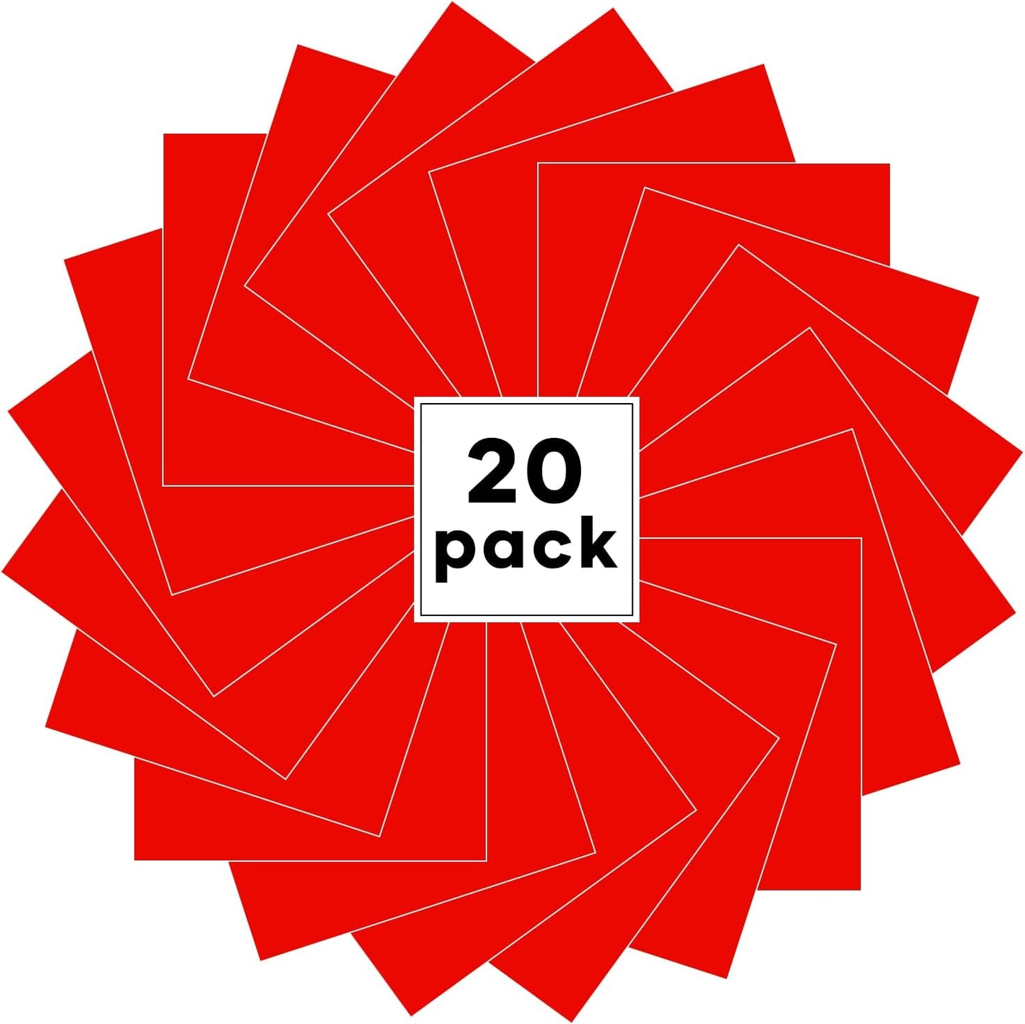 HTVRONT Red Heat Transfer Vinyl Bundle: 20 Pack 12" x 10"in Iron on HTV for T-Shirt, Compatible with Cricut Cutting Machine, Silhouette Cameo or Heat Press Machine
