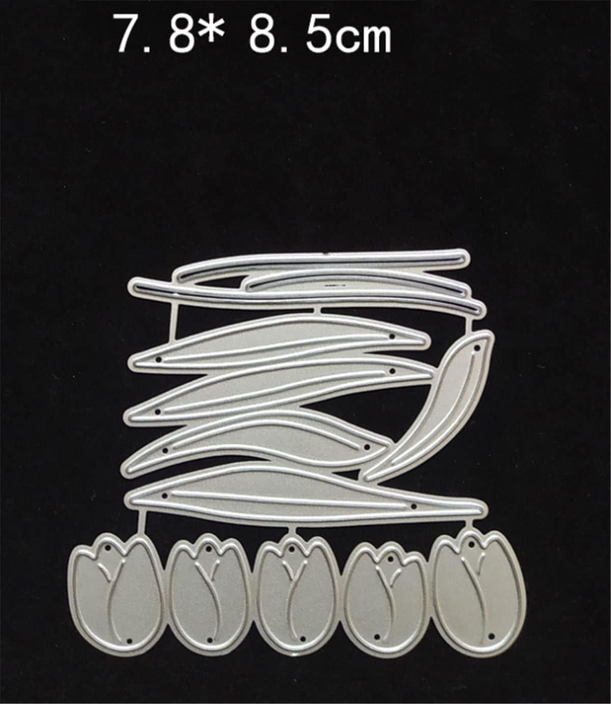 Cutting Dies Metal Stencils Scrapbooking Tools Flowers Lace Frame DIY Embossing Template for Paper Card Making Album Arts Crafts Supplies (Flower C-7.8x8.5cm)