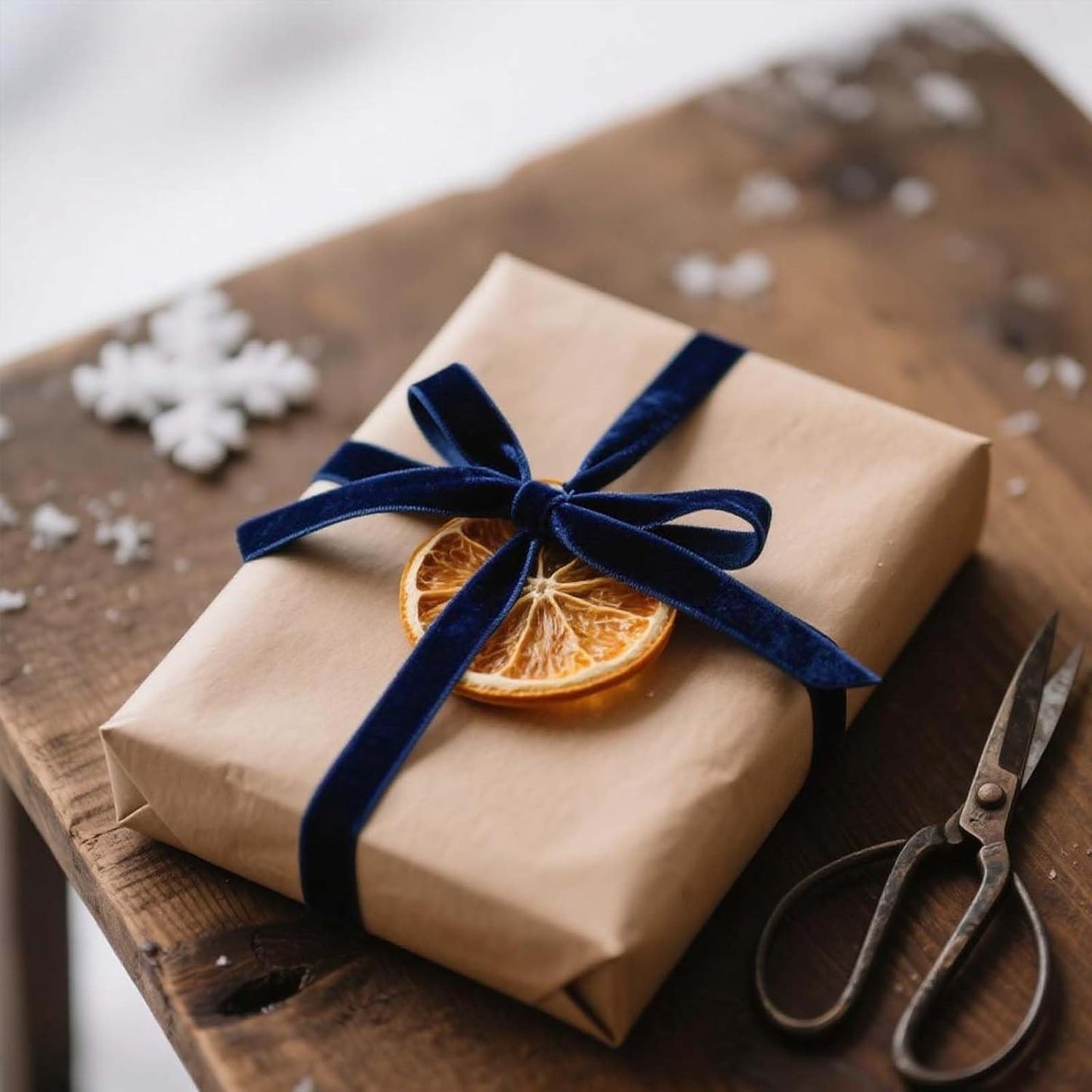 LaRibbons Thin Velvet Ribbon 3/8 Inch x 25 Yards, Navy Velvet Ribbon for Christmas Tree, Gift Wrapping, Wreath Bow, Outdoor Decoration