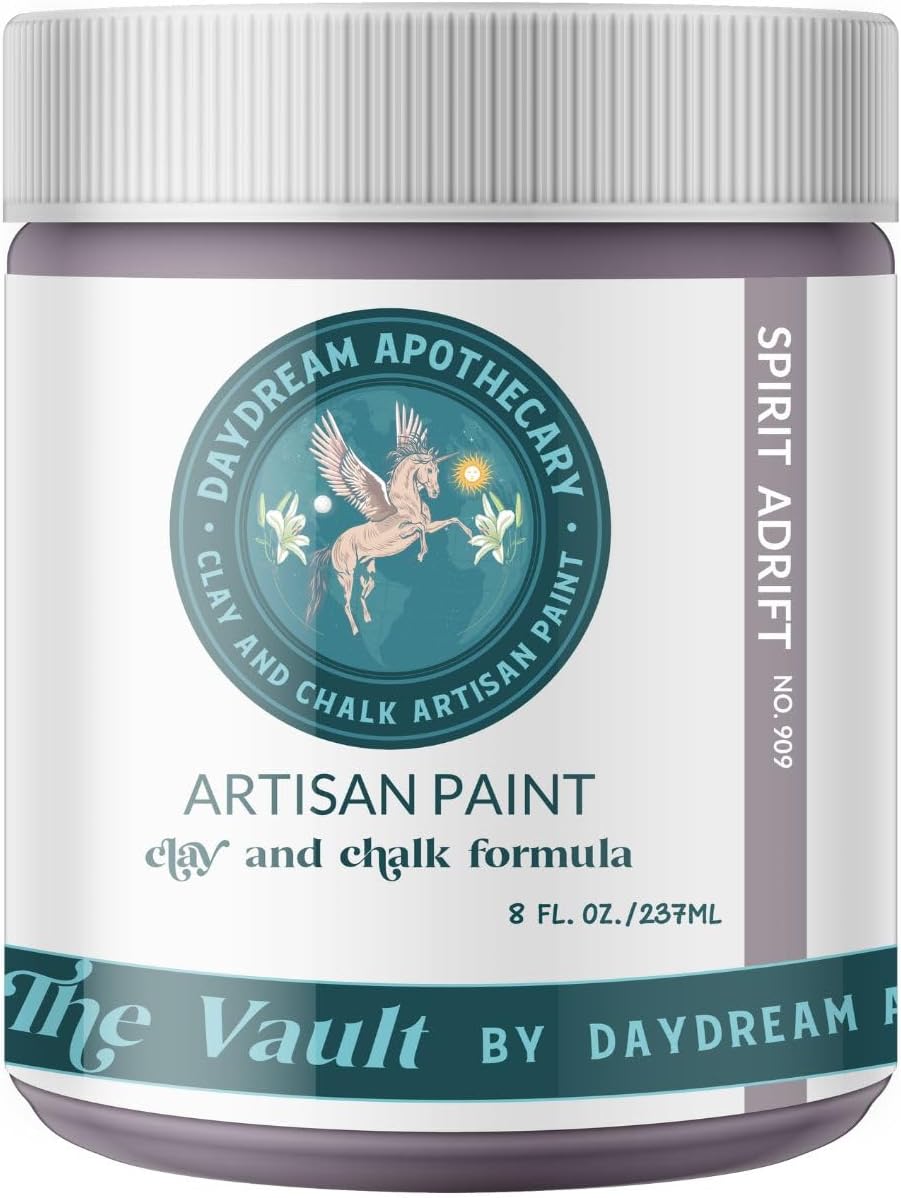 Daydream Apothecary Premium Chalk Style Paint for Furniture, Home Décor, Wood, DIY Interior Projects, Quick Dry, No Prep or Prime Needed, Matte Purple Grey - 8oz