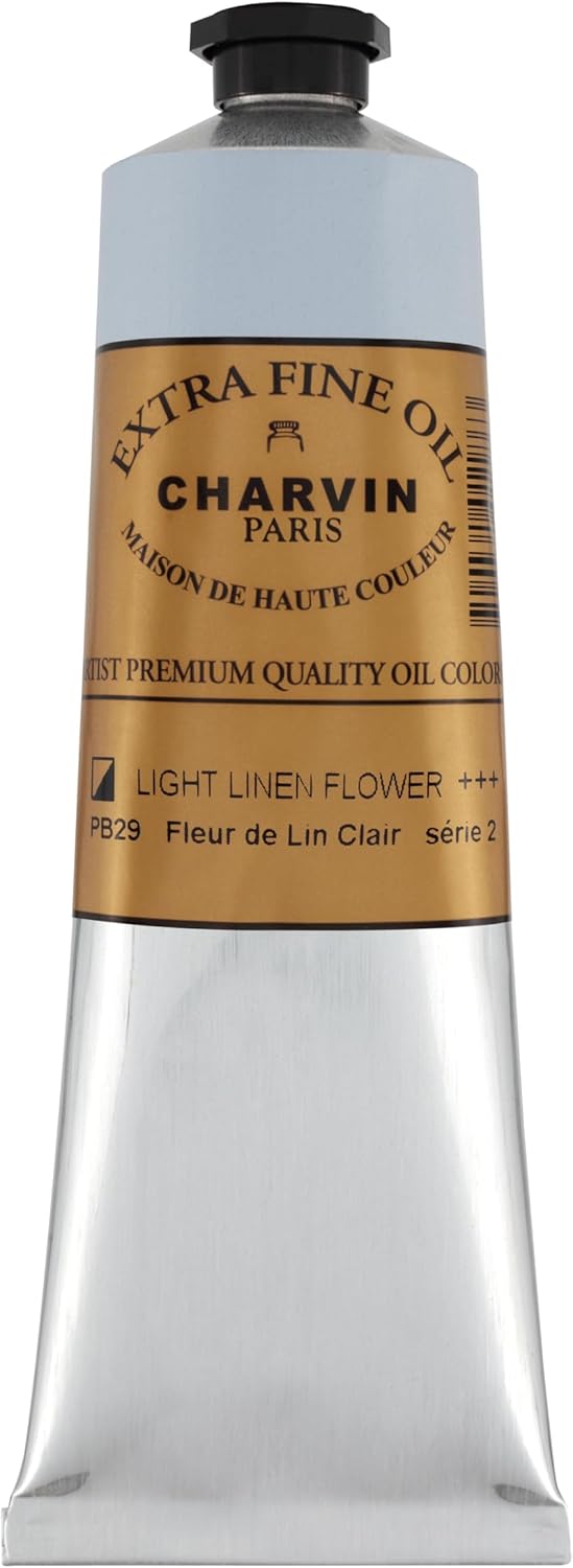 Charvin Extra Fine Oil Paint, Linen Flower Light 150 ml - Triple-Milled, Rich Texture, Poppy Oil-Based, Light-Fast, Handmade, Archival Quality