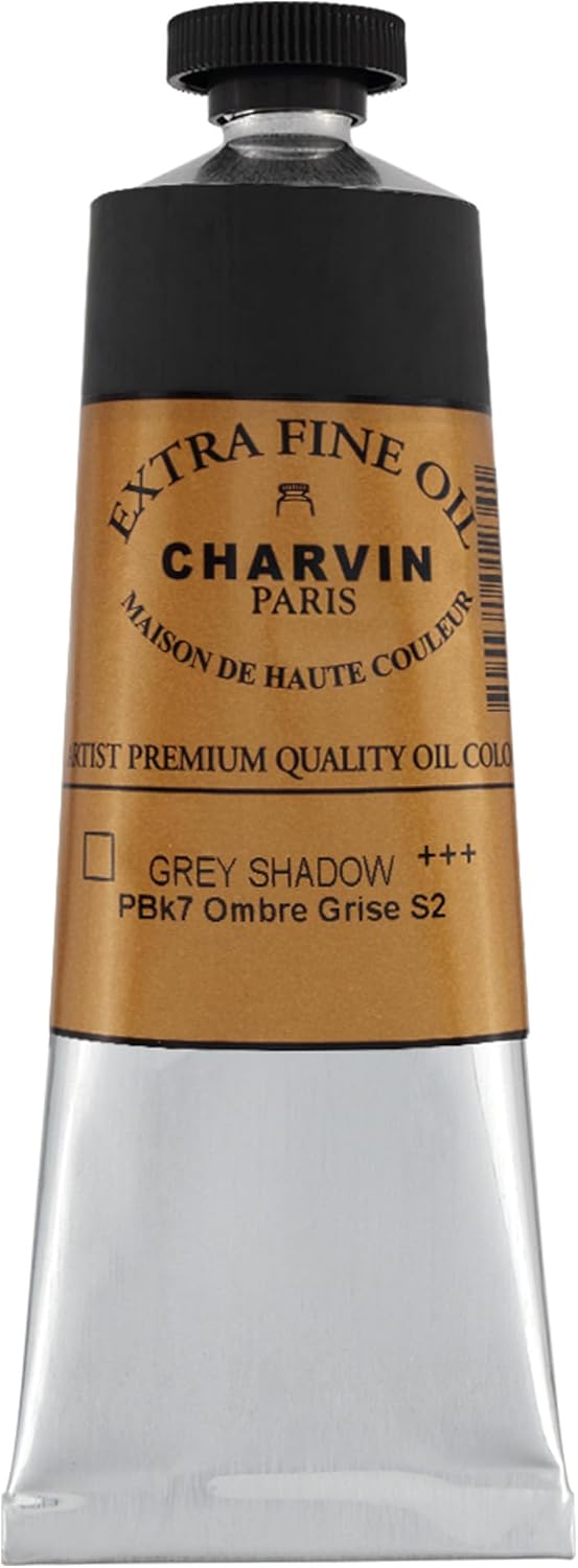 Charvin Extra Fine Oil Paint, Grey Shadow 60 mL - Triple-Milled, Rich Texture, Poppy Oil-Based, Light-Fast, Handmade, Archival Quality