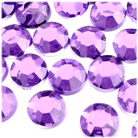 The Crafts Outlet 72pc Rhinestones Round 20mm - Lavender Light Purple or Light Amethyst