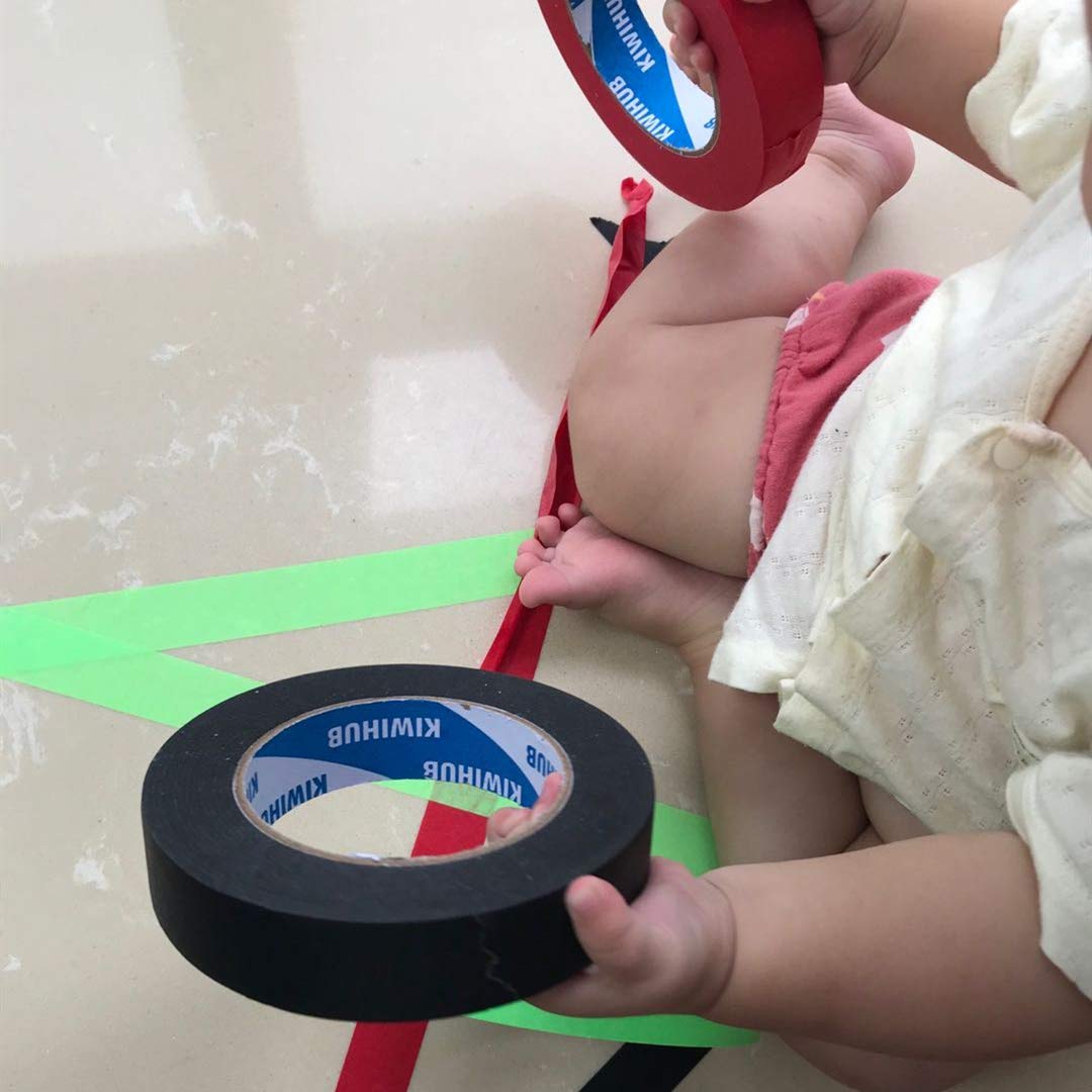 Painter's Tape, 1"(25mm) x 60 yd (120 Yards Total), 2 Rolls - Black Painting & Masking Tape - Multi Surface Use - 14 Day Clean Release Trim Edge Finishing Tape