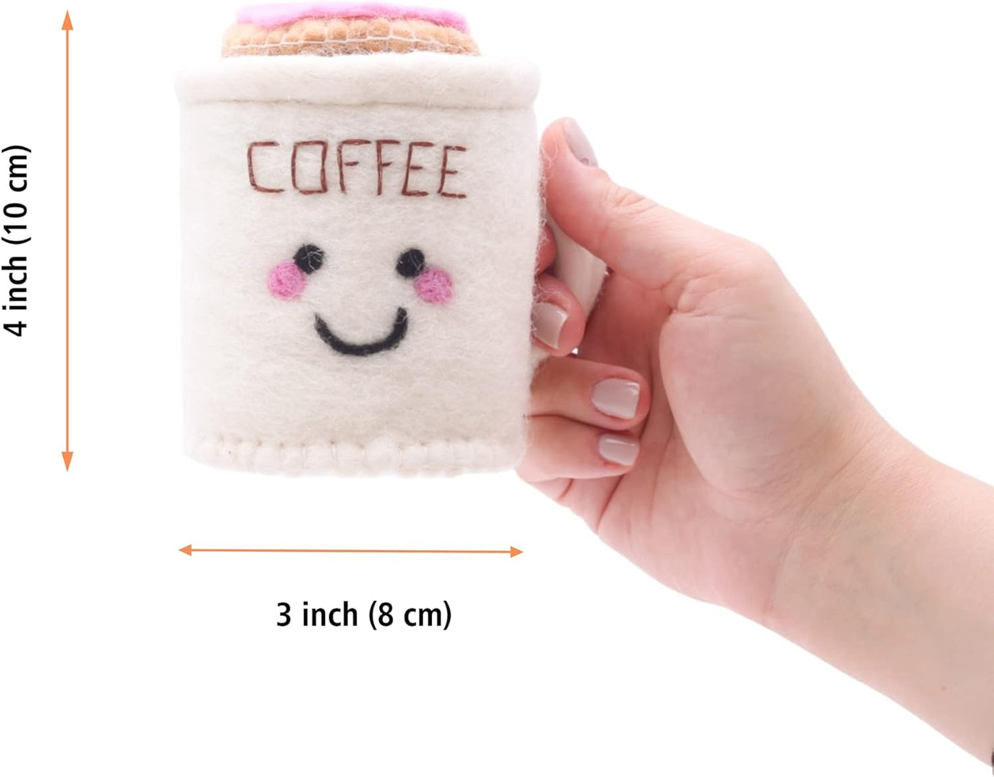 GLACIART ONE Sewing Pin Cushion Coffee Mug | Large Size |Durable & Handmade Craft Supplies | Also for Quilting Needles, Sewing Machine Needles, Safety and T Pins