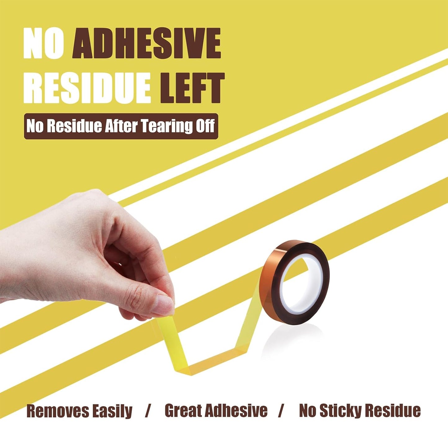 2 Rolls 10mm x16m(52FT) Heat Tape High Temperature Heat Resistant Tape Heat Transfer Tape for Heat Sublimation Press Vinyl,No Residue