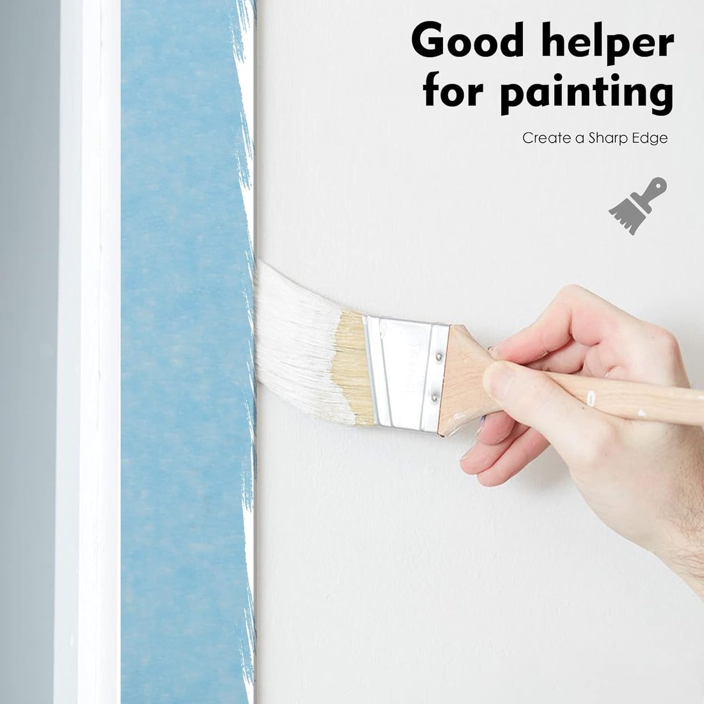 Light Blue Painters Tape,1 inch x 60 Yards - Medium Adhesive Masking Tape for Painting,Labeling,DIY Crafting,Decoration and School Projects