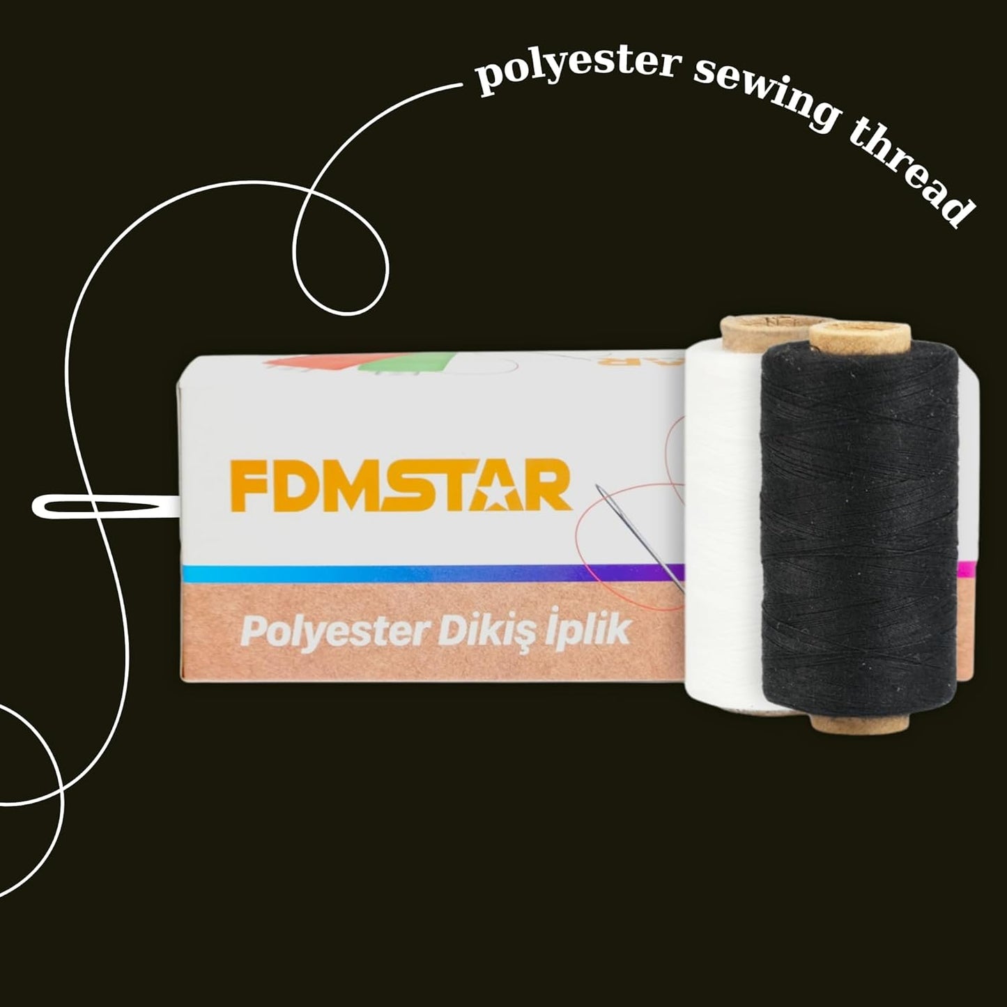 2 Colors Serger Sewing Thread - 10 Cones Threads of 500 Yards Each Spool | Sewing Clips Quilting Materials Sewing Machines for Beginners and Heavy-Duty Sewing Machine Threads | Lace Yarn, Ribbon Yarn