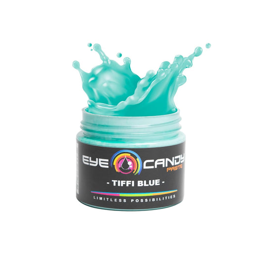 Eye Candy Turquoise Blue Pigment Paste Tiffi Blue (2 oz/RAL 6027) | Epoxy, Resin Art Paste | Highly Pigmented | Resin Art | Woodworking (Tiffi Blue)
