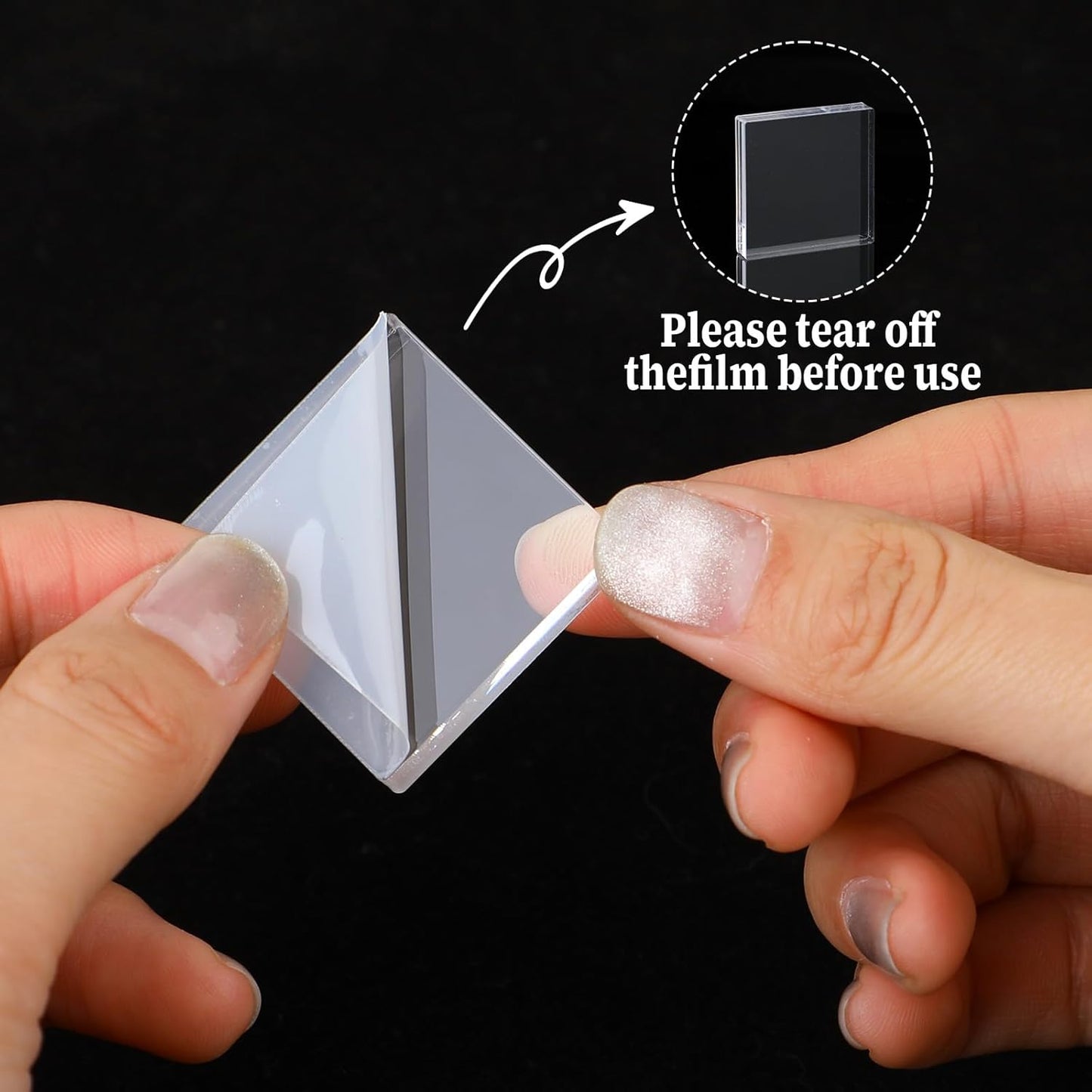 Clear Acrylic Stamping Blocks, 6 Pcs Transparent Jewelry Display Risers Base Wedding Flat Lay Props for Photography Crafts Stamping Card Making Tools