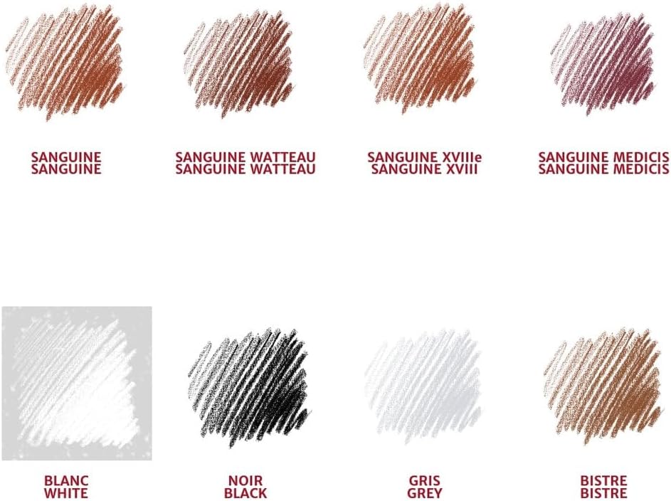 Conté à Paris Sketching Crayons Set with 12 Assorted Colors