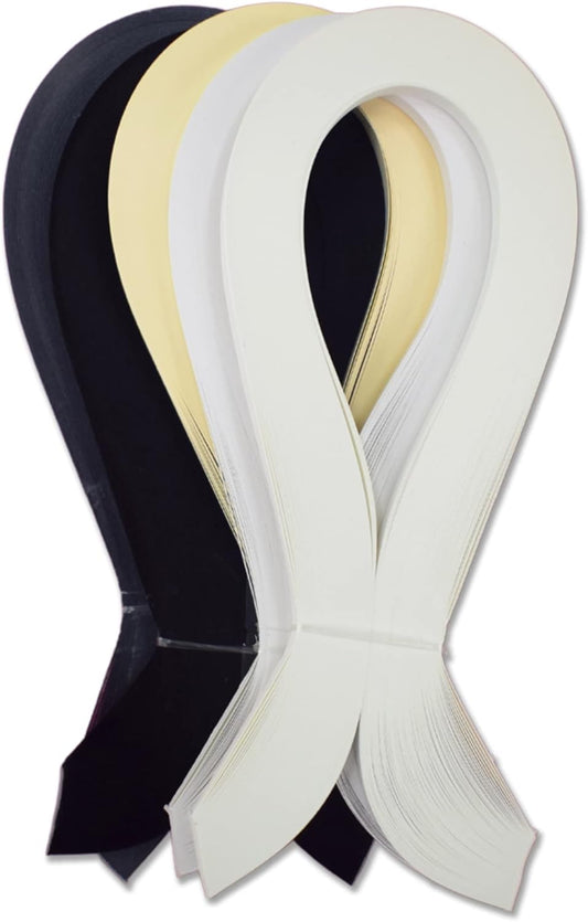 CrafTreat Grey Quilling Paper Strips for Craft Work - 500 Quilling Strips 3mm 30 CM Length - Paper Quilling for Decorating Cards, Gift Bags, Picture Frames and Scrapbooking