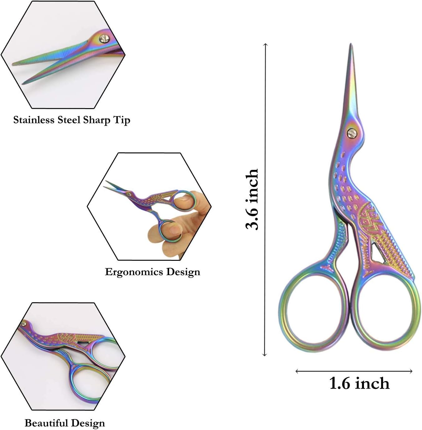 BIHRTC Sewing Scissors Stork Scissors for Fabric Scissors Heavy Duty Stainless Steel 9 Inch Professional Tailor Shears Set for Tailoring Sewing Dressmaking Quilting Sharp Scissor Pack of Tape Measure