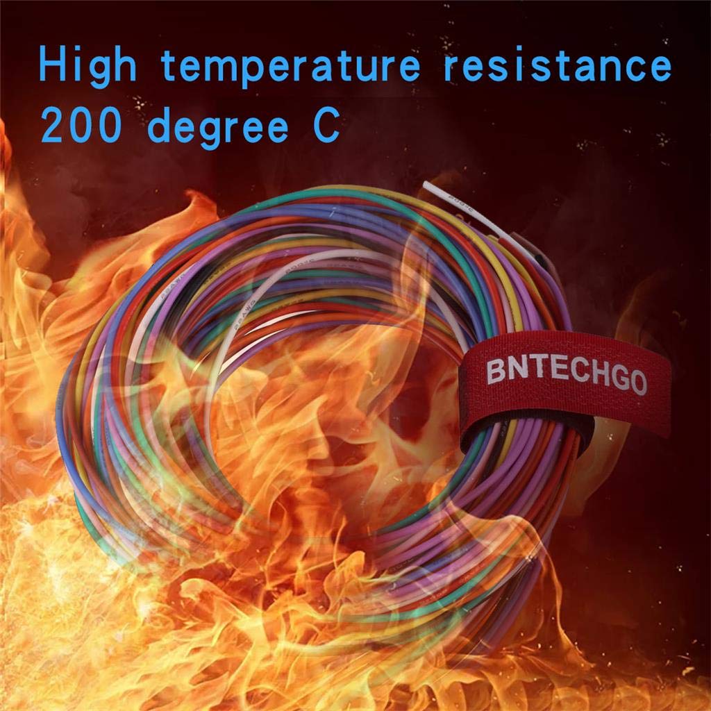 BNTECHGO 22 Gauge Silicone Wire Kit 10 Color Each 10 ft Flexible 22 AWG Stranded Tinned Copper Wire