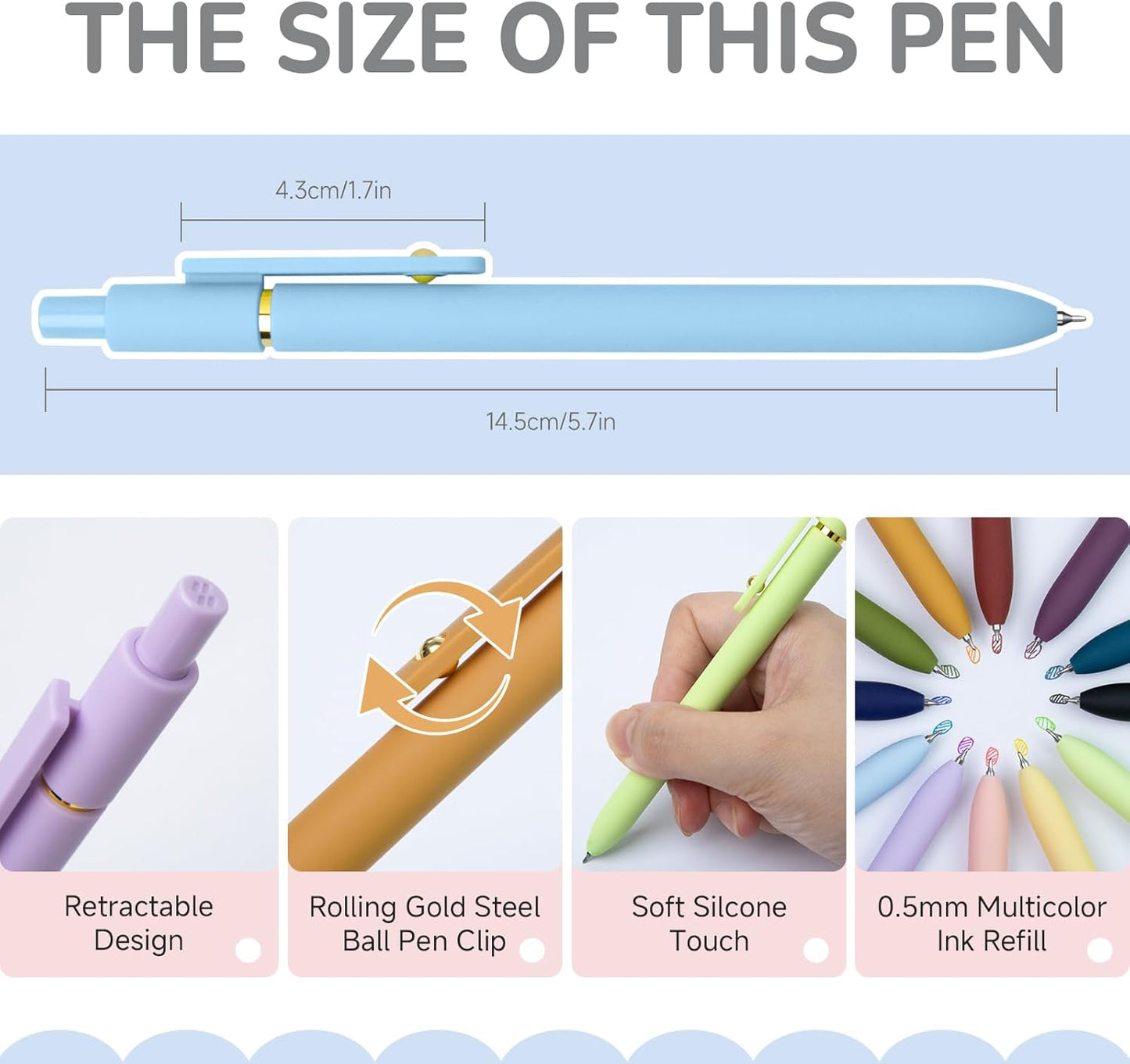 12 Pcs Color Pens for Journaling 0.5mm Fine Point Colored Gel Ink Pen, Smooth Writing Colorful Pens for Note Taking, Gift Set for Women & Men (12 Pcs Vintage & Vibrant Gold)