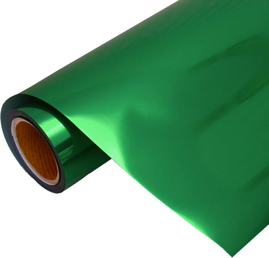 10 Yard x 20" Wide Roll Threadart Metallic Foil Green Heat Transfer Vinyl Film | Compatible with Venture Explore and Maker, Silhouette Cameo, & Large Format Cutters