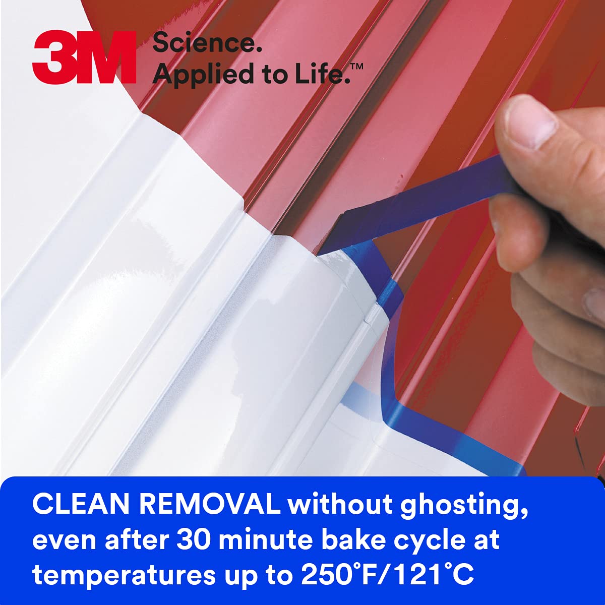 3M Vinyl Tape 471+, 1 in x 36 yd, Indigo, 1 Roll, Fine Line Tape for Paint Masking Striping, Color Separation and Complex Designs, High-Temperature, Stretch