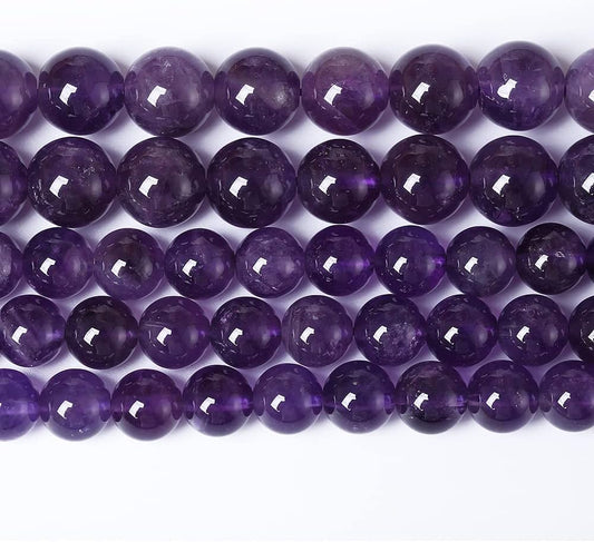180PCS 4mm Natural Amethyst AAAAA Purple Crystal Quartz Beads Gemstones Round Stone Beads for Jewelry Making DIY Bracelet Necklace 2 Strand 32"