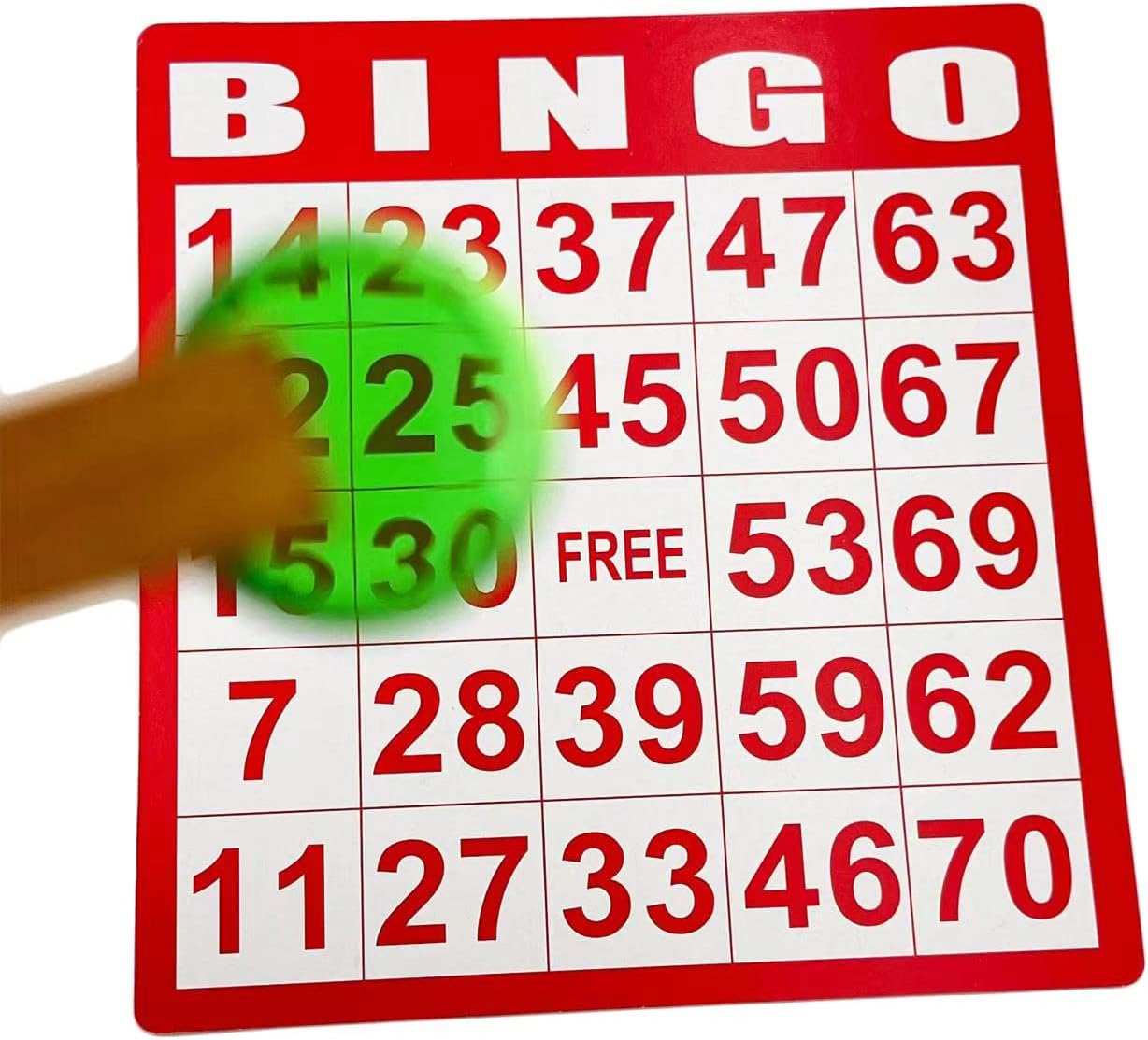 500 Pieces 6 Color Magnetic Transparent Bingo Counting Chips with Metal Edge