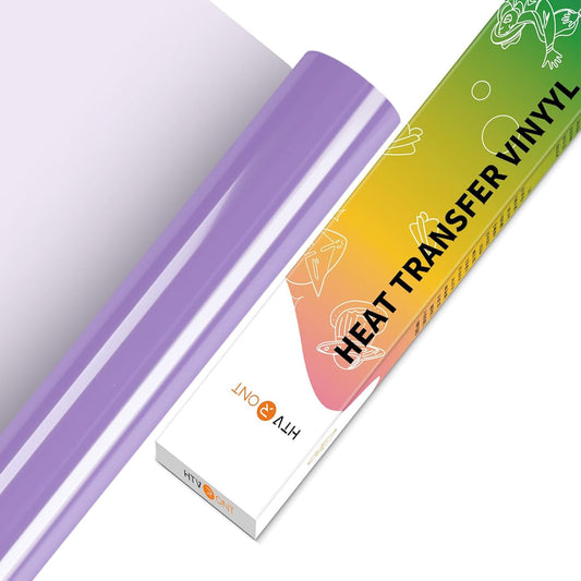 HTVRONT HTV Vinyl Rolls Heat Transfer Vinyl - 12" x 5ft Lilac HTV Vinyl for Shirts, Iron on Vinyl for All Cutter Machine - Easy to Cut & Weed for Heat Vinyl Design (Lilac)