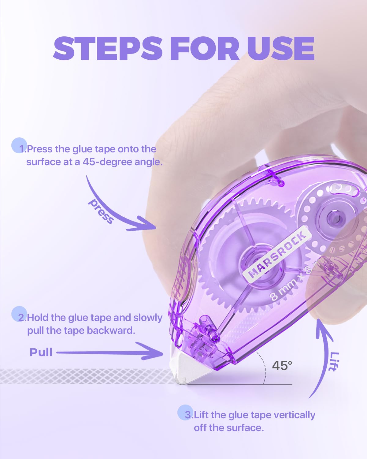 Double-Sided Adhesive Dots Roller – 12 Pack (0.31IN x 26FT) Dots Glue, Craft & Scrapbook Supplies for Gift Wrapping, Scrapbooking, and Photo Tape