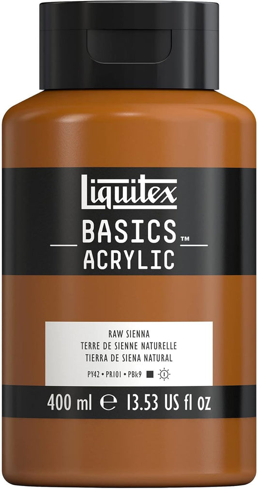 Liquitex BASICS Acrylic Paint, 400ml (13.5-oz) Bottle, Raw Sienna