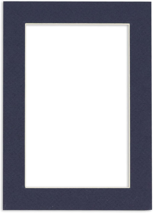 5x7 Mat for 8.5x11 Frame - Precut Mat Board Acid-Free Navy 5x7 Photo Matte Made to Fit a 8.5x11 Picture Frame, Premium Matboard for Family Photos, Show Kits, Art, Picture Framing, Pack of 1 Mat