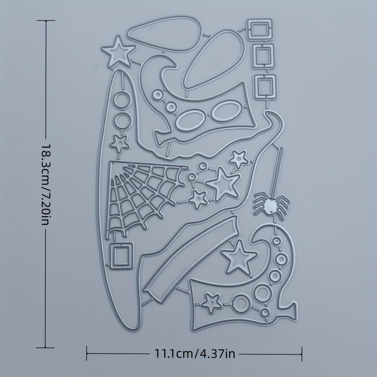 Lapoo Halloween Metal Cutting Die for Scrapbooking, 3D Backgrounds Frame New Cutting Dies DIY Album Card Making Decor Paper Metal Die Cuts Party Wedding Decorations (Witch's Shoes Hat 7.2 x 4.4 in)