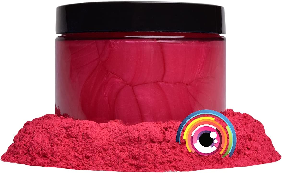 Eye Candy Pigments Premium Red Mica Powder - Rainbow Red (50gr) - for Epoxy, Resin, Soap, Paint, Woodworking, Acrylic Pouring, Bath Bombs, Fishing Lures - DIY Arts and Crafts Additive