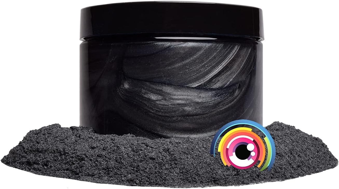 Eye Candy Pigments Premium Grey Mica Powder - Katana Grey (50gr) - for Epoxy, Resin, Soap, Paint, Woodworking, Acrylic Pouring, Bath Bombs, Fishing Lures - DIY Arts and Crafts Additive