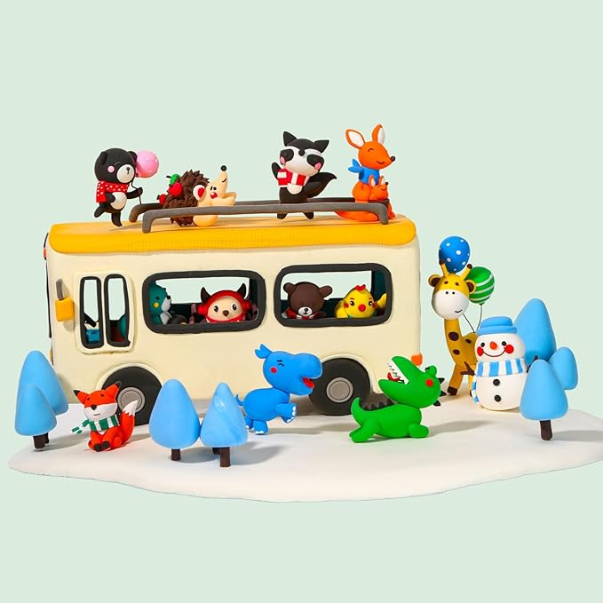 Air Dry Clay for Kids - Modeling Clay Kits, Ultra Light & Soft, Safe & Non-Toxic, 12 Boxes DIY Model Magic Clay with Sculpting Tools & Tutorials, Individual Packs, Creative Art Crafts Toys Gifts