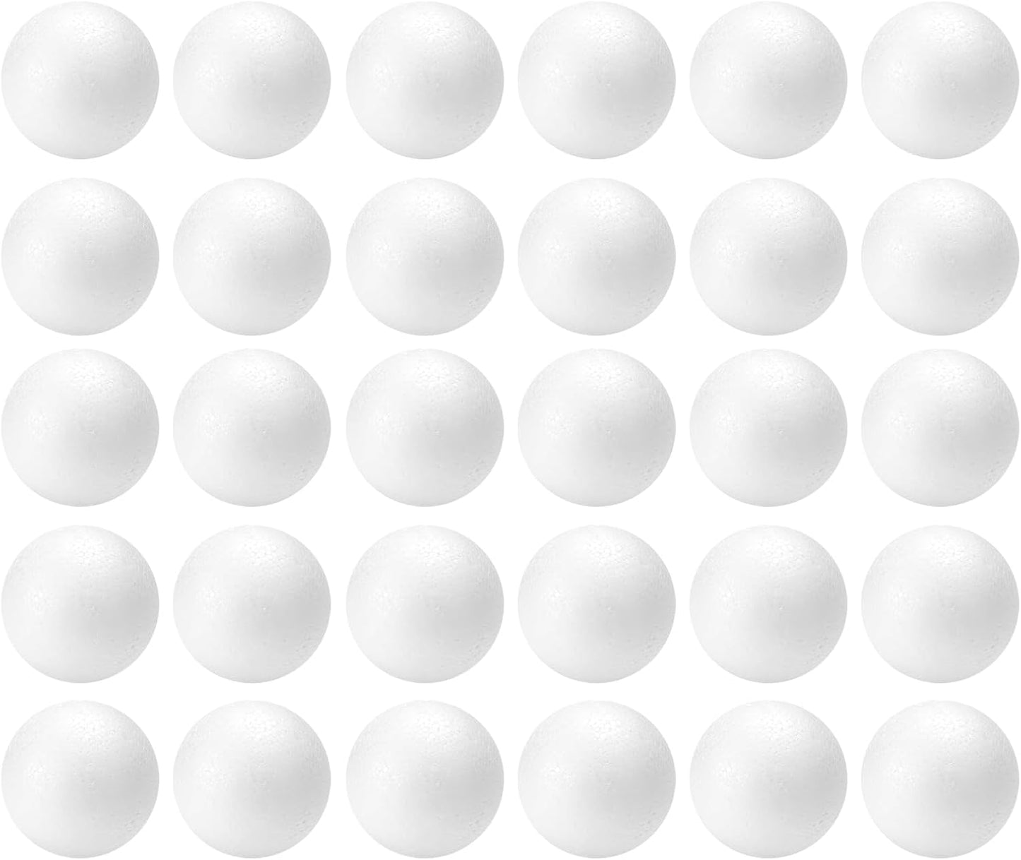 Crafjie Craft Foam Balls 3 Inches in Diameter, Smooth Foam Polystyrenets Premium Foam Ball, for Decoration Household School Projects DIY Arts and Craft, White (3inch 30pc)