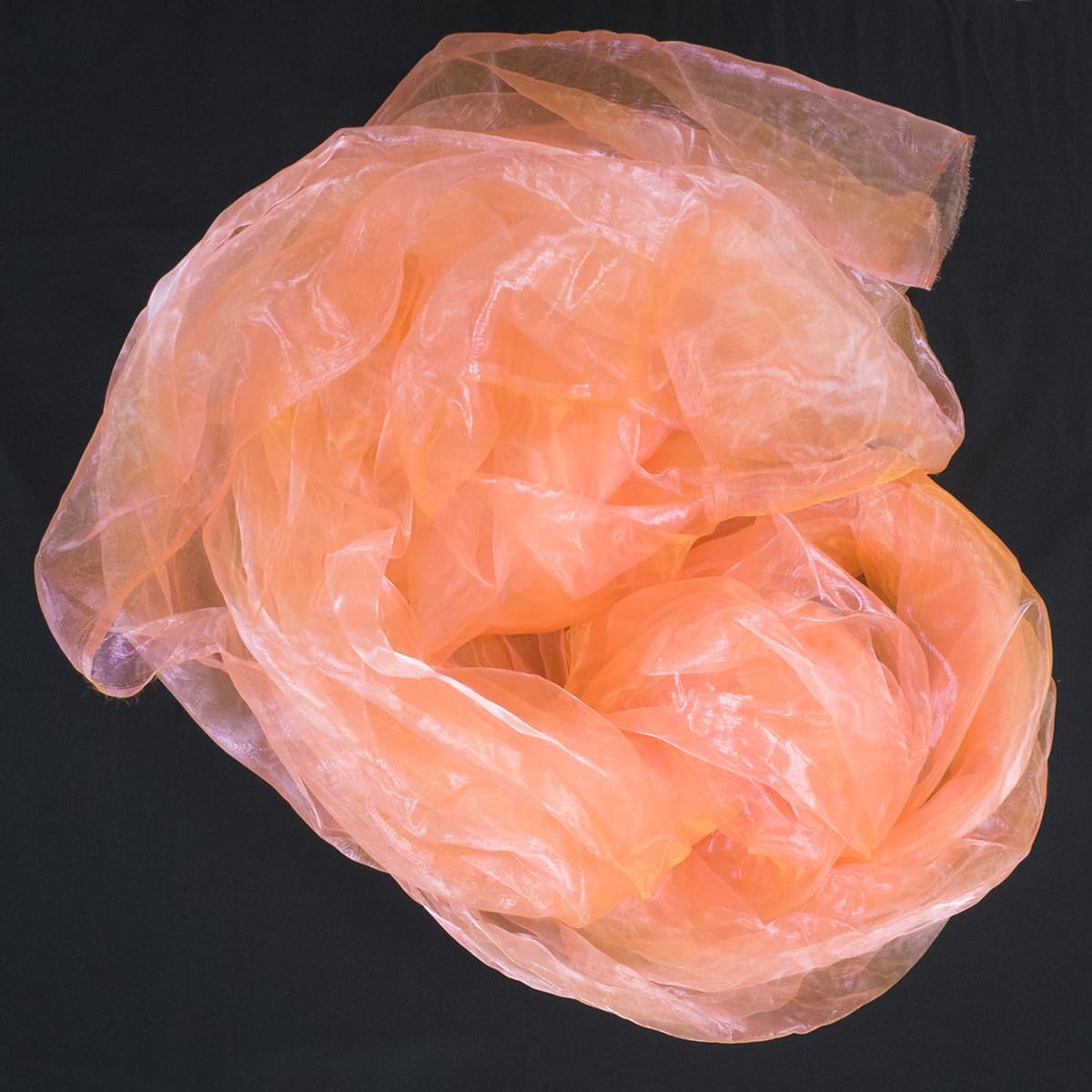 Two-Tone Iridescent Holographic Organza Fabric - 5.5 Yards by The Yard | Lightweight Sheer Tulle | for Wedding Dresses, Party Decor, DIY Crafts, Shiny Backdrops(Fluorescent Pink-Yellow)