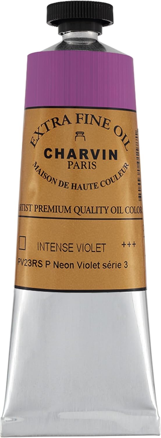 Charvin Extra Fine Oil Paint, Intense Violet 60 ml - Triple-Milled, Rich Texture, Poppy Oil-Based, Light-Fast, Handmade, Archival Quality