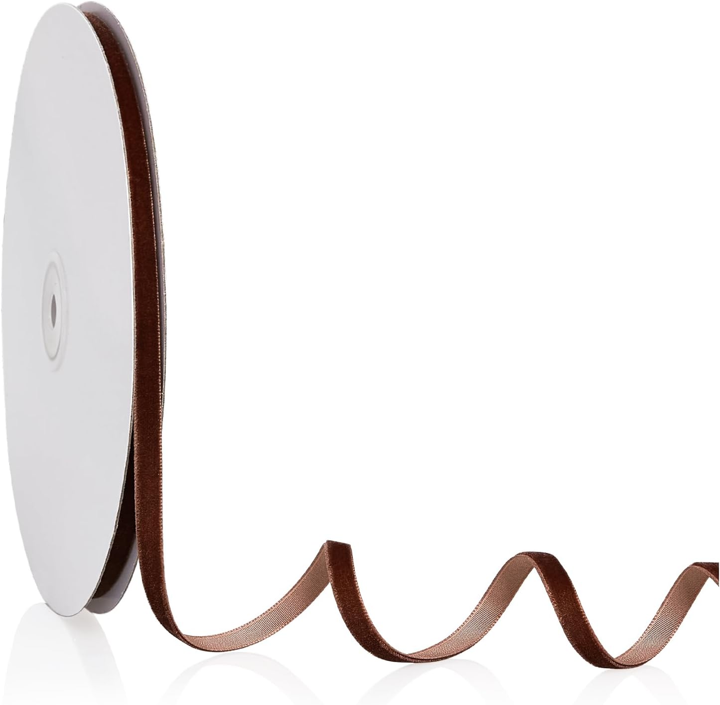 1/4" X 20 Yards Brown Velvet Ribbon for Christmas Tree Wreath Decoration Handmade Crafts Ornaments Gift Wrapping & Bow Making