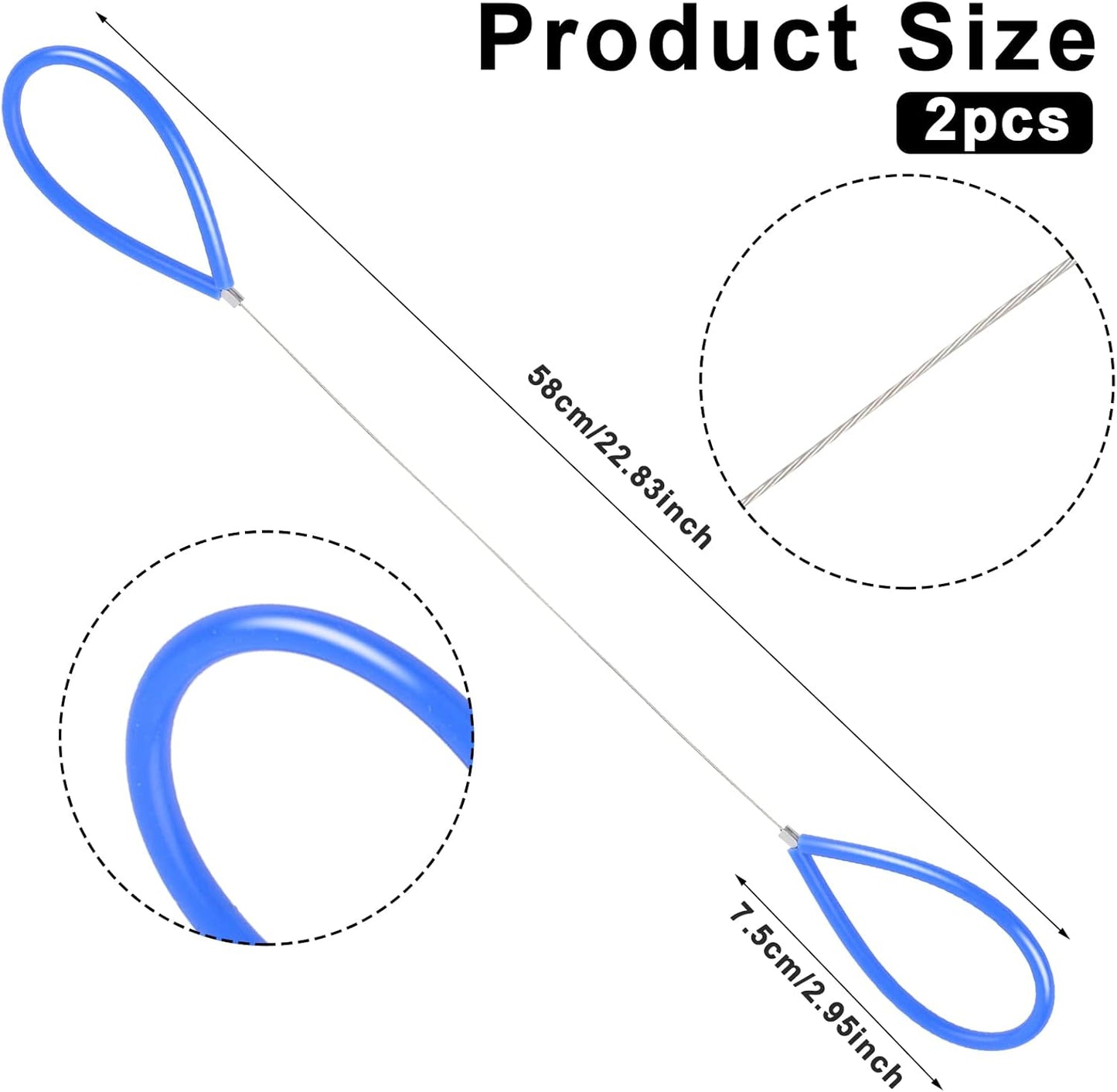 Clay Cutters Wire Steel Wire Clay Cutter Cutting Pottery Tools Cut Off Tools for Clay Artists with Black and Blue Handle Pottery Wheel Wire Tools 2 Pcs