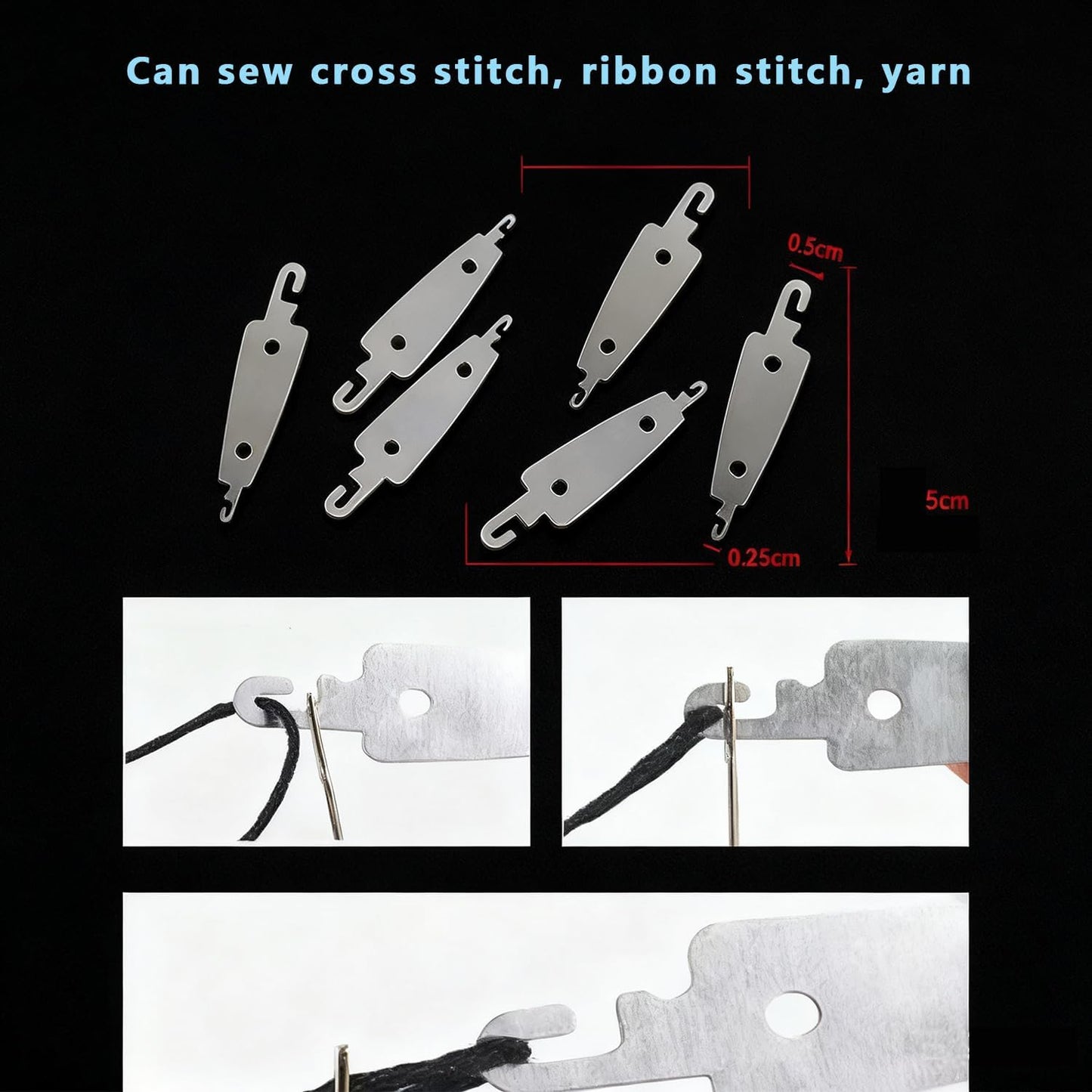 Big Eye Steel Sewing Needles Kit, 37-Piece Stainless Steel Hand Sewing Set with Thread, Thimble & Threader, for DIY Crafts, Home Travel Mending and Emergency Repairs on Leather and Denim