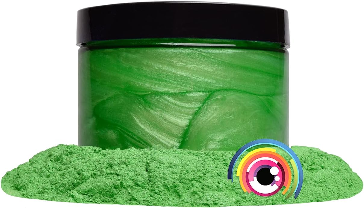 Eye Candy Pigments Premium Green Mica Powder - Sibafu Green (50gr) - for Epoxy, Resin, Soap, Paint, Woodworking, Acrylic Pouring, Bath Bombs, Fishing Lures - DIY Arts and Crafts Additive