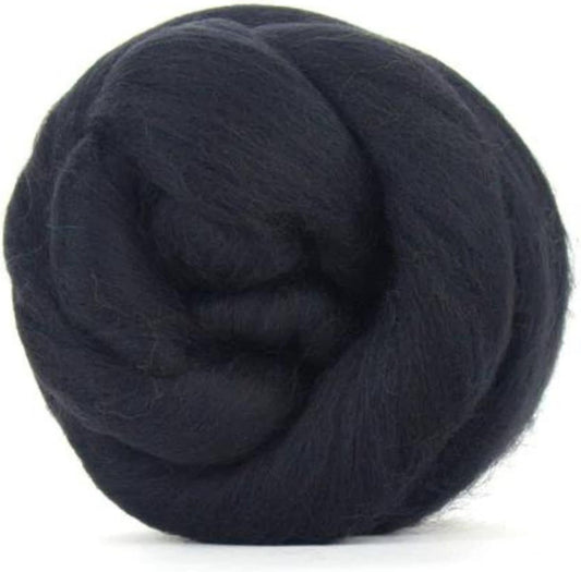 Revolution Fibers Merino Wool Roving | Premium Combed Wool Top | 22 Micron, Perfect for Felting Projects, Spinning, Wall Hangings and Tapestry (Charcoal)