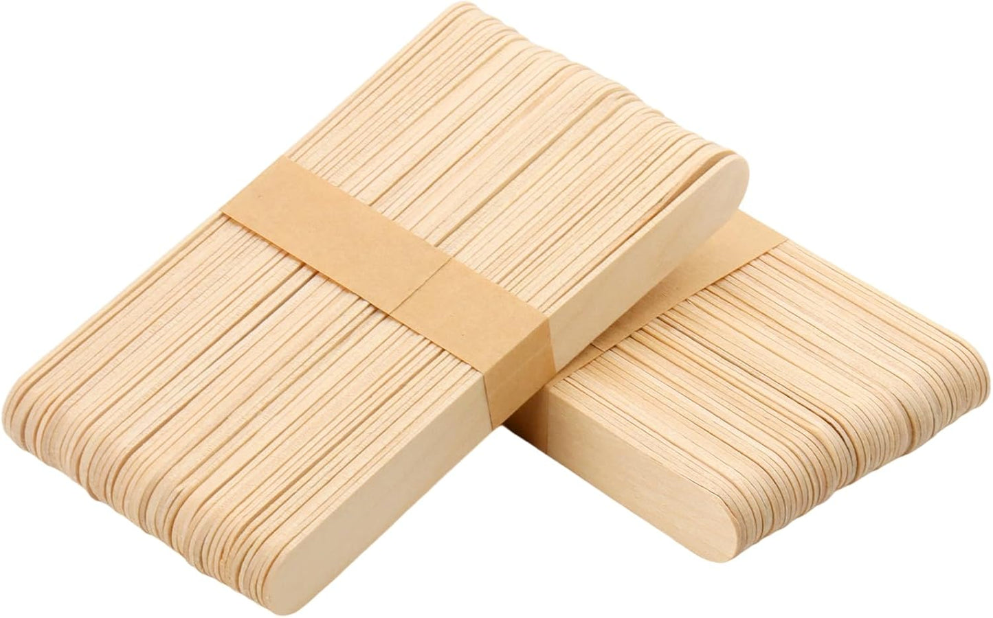 Wooden Craft Sticks, 6 Inch, 1200 Pieces, Jumbo Craft Sticks for Waxing, Stirring, Plant Labels