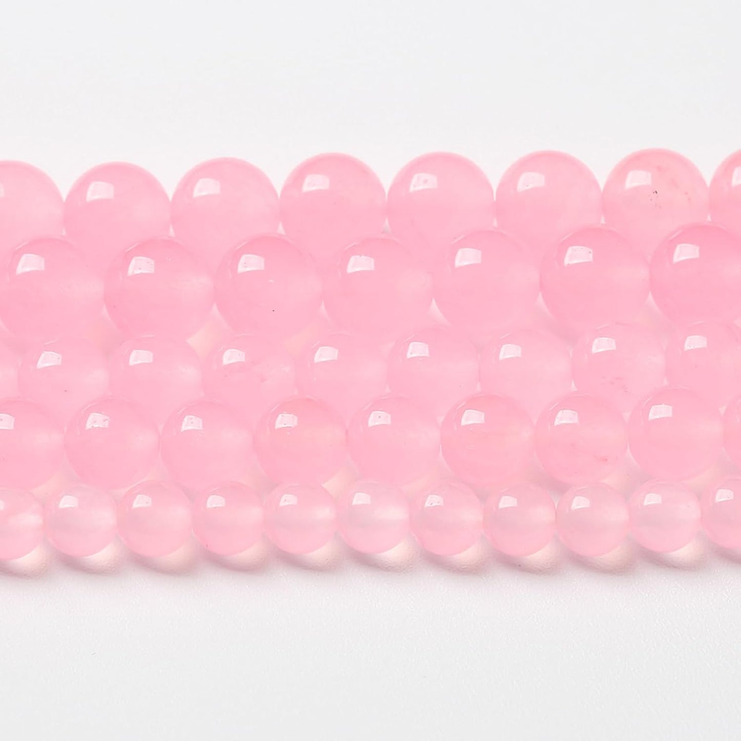 90pcs Natural Light Pink Chalcedony Stone Beads for Jewelry Making - Energy Healing Power Stone DIY Bracelet Necklace Accessories - 15" (4mm, Light Pink Chalcedony)