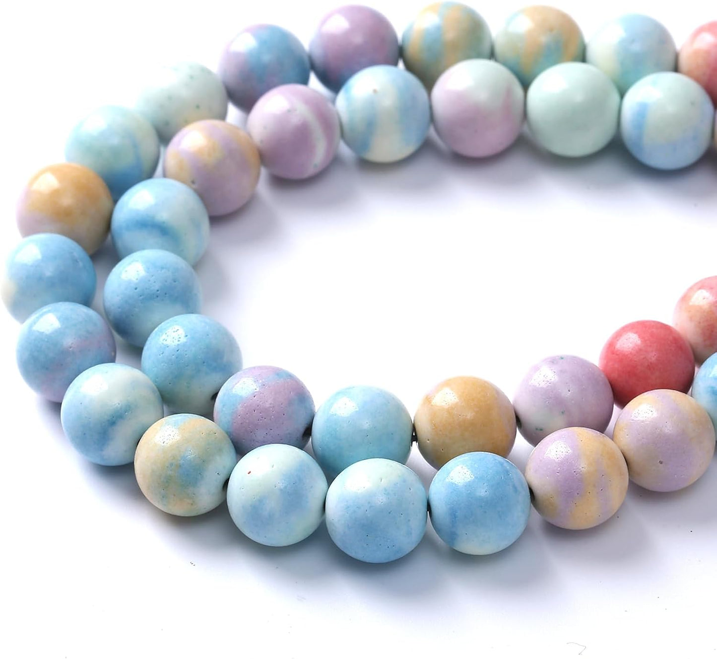 10mm 36pcs Natural Alxa Rainbow Stone Beads for Jewelry Making Energy Healing Power Stone Beads DIY Bracelet Necklace Accessories 15"