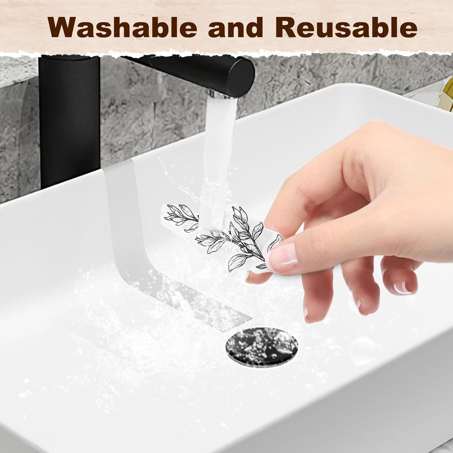 UCEC 8 Sheets Clear Stamps Set, 2 PCS Acrylic Stamp Block (15*5cm & 7.5*7.5cm), Vintage Plants Flower Rubber Silicone Stamps, Scrapbook Clear Stamp for Card Making & DIY Christmas Crafts Decoration