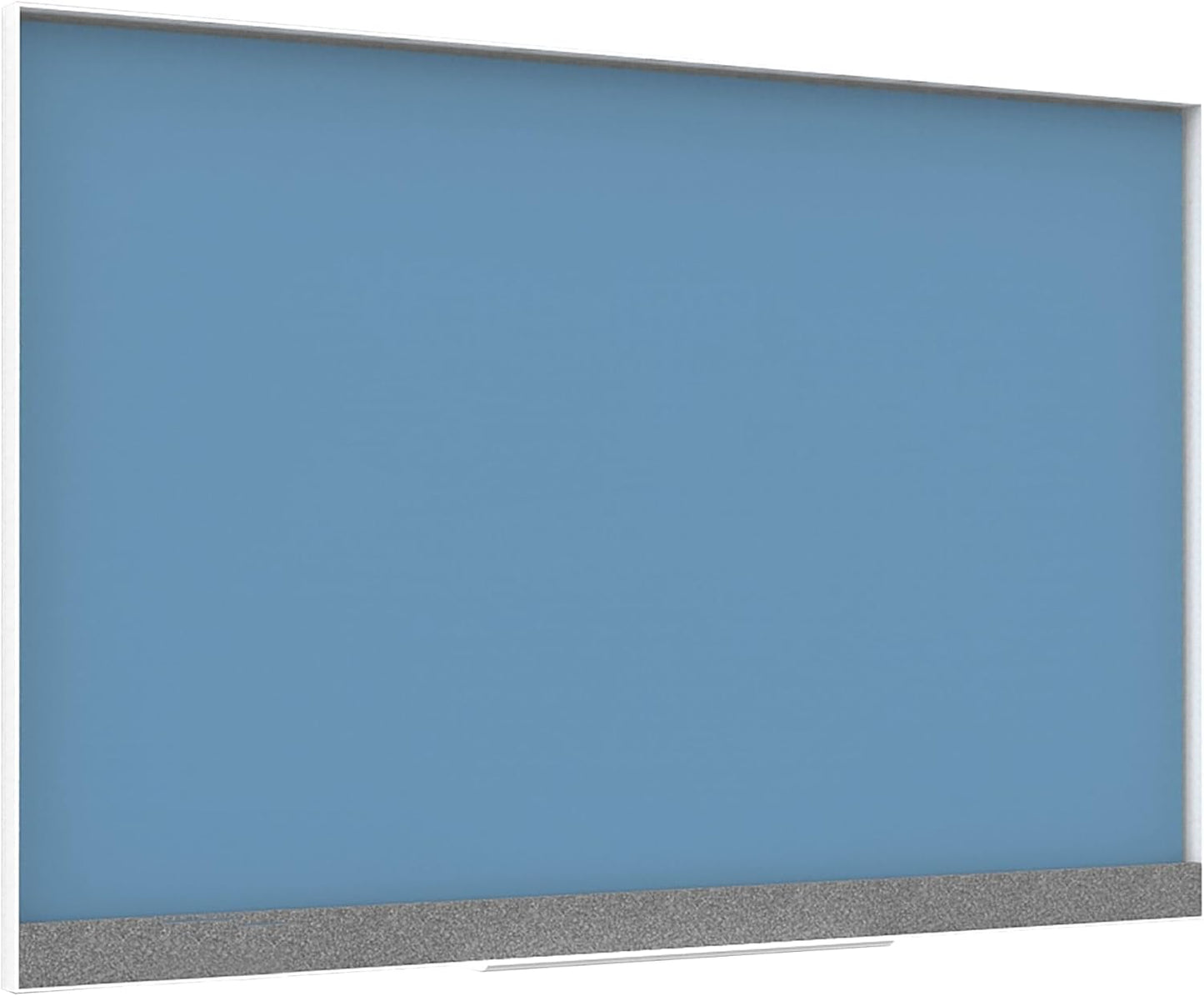 U Brands Magnetic Glass Dry-Erase Board, 36" x 48" Inches, Blue Surface, White Aluminum Frame